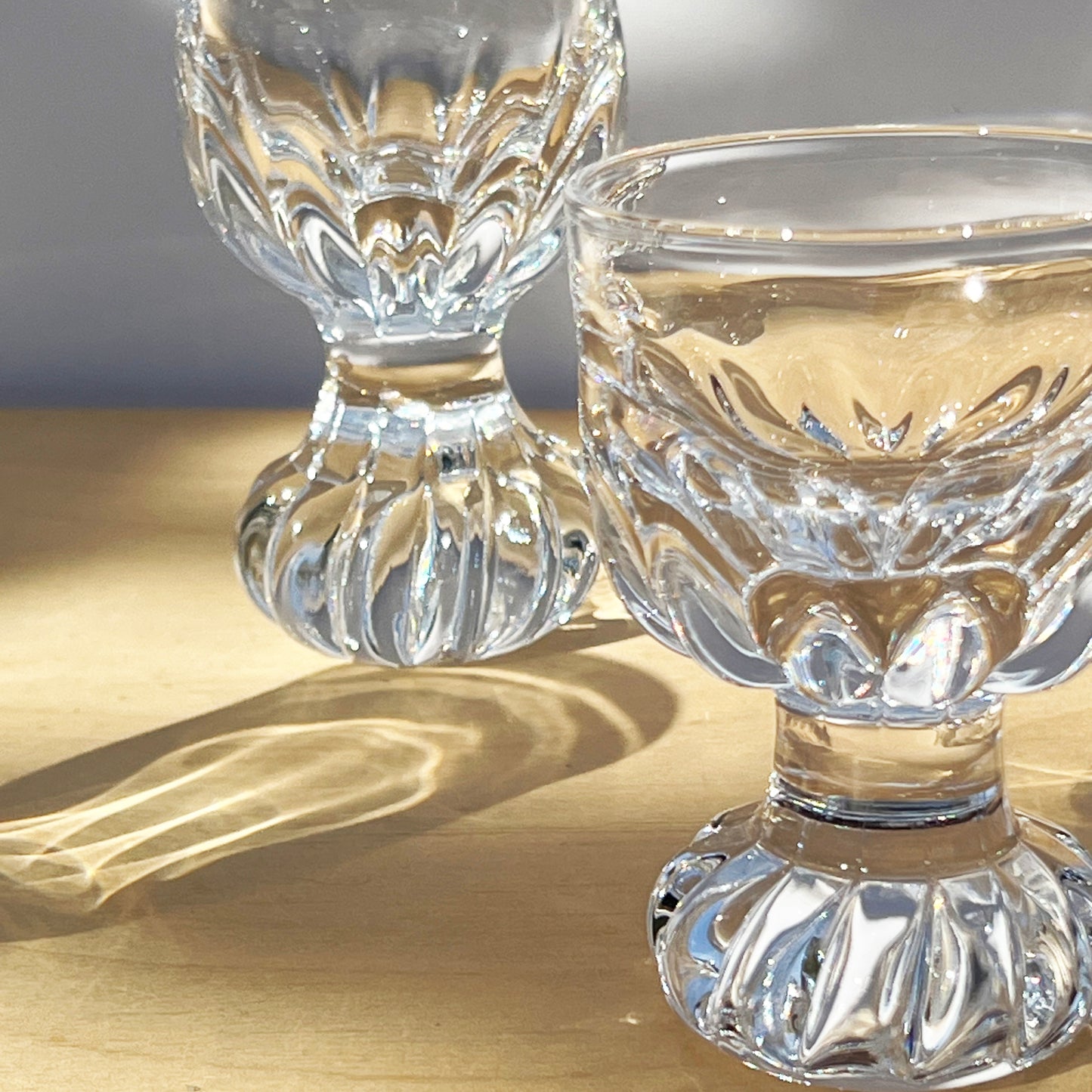 Ridged Goblet Glass